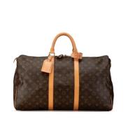 Pre-owned Canvas handbags Louis Vuitton Vintage , Brown , Dames