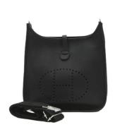 Pre-owned Leather shoulder-bags Hermès Vintage , Black , Dames