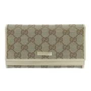 Pre-owned Canvas wallets Gucci Vintage , Beige , Dames