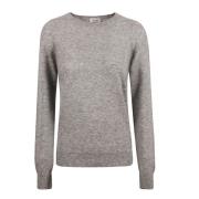 Ronde Hals Sweaters Saint Laurent , Gray , Dames