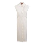 Witte Sughero Jurken Max Mara Studio , White , Dames