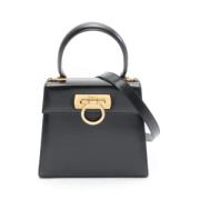 Pre-owned Leather handbags Salvatore Ferragamo Pre-owned , Black , Dam...