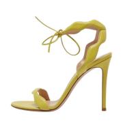 Pre-owned Leather sandals Gianvito Rossi Pre-owned , Green , Dames