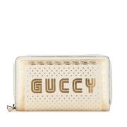 Pre-owned Leather wallets Gucci Vintage , Beige , Dames