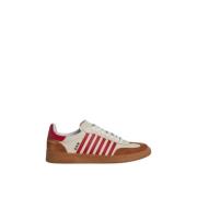 Rode Gestreepte Atletische Boxer Sneakers Dsquared2 , Red , Heren