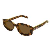 Stijlvolle zonnebril in Havana/Bruin Gucci , Brown , Dames