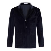 Navy Blauw Blazer Katoenen Jas Boglioli , Blue , Heren