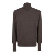 Luxe Cashmere Turtleneck Sweater Ballantyne , Brown , Heren