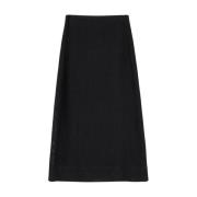 Linnen Mesh Rok - Klassieke Stijl Mark Kenly Domino Tan , Black , Dame...