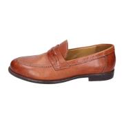 Vintage Leren Loafers voor Mannen Moma , Brown , Heren