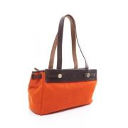 Pre-owned Fabric totes Hermès Vintage , Orange , Dames