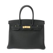 Pre-owned Leather handbags Hermès Vintage , Black , Dames