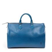 Pre-owned Leather handbags Louis Vuitton Vintage , Blue , Dames