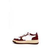 Medalist Low Leren Sneakers Wit/Rood Autry , Multicolor , Dames