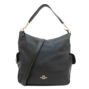 Pre-owned Leather shoulder-bags Coach Pre-owned , Black , Dames