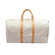 Pre-owned Canvas travel-bags Louis Vuitton Vintage , White , Dames