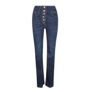 Stijlvolle Blauwe Denim Jeans Elisabetta Franchi , Blue , Dames