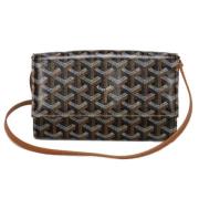 Pre-owned Leather shoulder-bags Goyard Vintage , Black , Dames