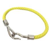 Pre-owned Leather bracelets Hermès Vintage , Yellow , Dames