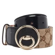 Pre-owned Canvas belts Gucci Vintage , Black , Dames