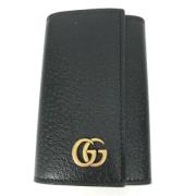 Pre-owned Leather key-holders Gucci Vintage , Black , Dames