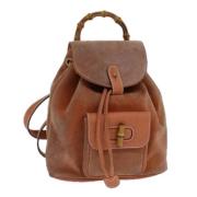 Pre-owned Suede backpacks Gucci Vintage , Orange , Dames