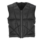 Zwarte Gewatteerde Gewatteerde Vest voor Mannen Rick Owens , Black , H...