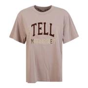 Varsity Logo Bruin T-shirt Polos Stella McCartney , Brown , Dames