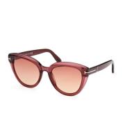 Stijlvolle zonnebril voor mode-liefhebbers Tom Ford , Brown , Dames