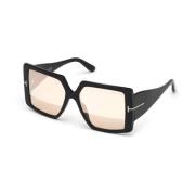 Quinn Spiegel Zonnebril in Zwart Tom Ford , Black , Unisex