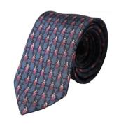 Blauwe Bug Print Zijden Stropdas voor Mannen Dolce & Gabbana , Blue , ...