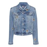 Denim jack met geborduurd logo Tommy Hilfiger , Blue , Dames