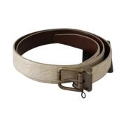 Luxe Beige Gouden Leren Riem Dolce & Gabbana , Beige , Dames