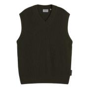 Marlon Geribbelde Wollen Blend Vest Carhartt Wip , Green , Heren