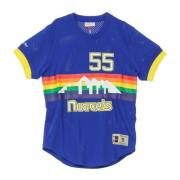 Mesh Crewneck Jas Mutombo No.55 Mitchell & Ness , Blue , Heren