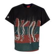 Zwarte heren T-shirt Horror Pack Octopus , Black , Heren