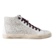 Urban Skate Style Sneaker met Diamantdetails P448 , White , Dames