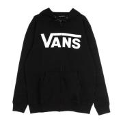 Klassieke Zip Hoodie Zwart/Wit Vans , Black , Heren