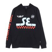 Zwarte Herenhoodie met Se Bikes Print Vans , Black , Heren