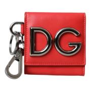 Rood Kalfsleer Logo Sleutelhanger Portemonnee Dolce & Gabbana , Red , ...