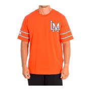 Korte Mouw T-Shirt La Martina , Orange , Heren