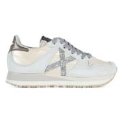 Sky Leren en Stoffen Sneakers Munich , Gray , Dames