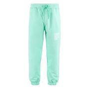 Katoenen broek met voorlogo print Charles Design , Green , Heren