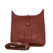 Pre-owned Leather shoulder-bags Hermès Vintage , Red , Dames