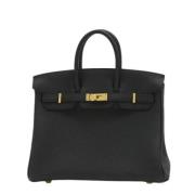 Pre-owned Leather handbags Hermès Vintage , Black , Dames