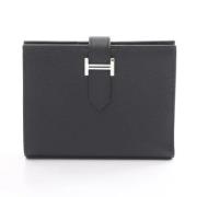 Pre-owned Canvas wallets Hermès Vintage , Black , Dames