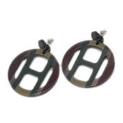 Pre-owned Fabric earrings Hermès Vintage , Multicolor , Dames