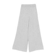 Marl Gebreide Palazzo Broek Wild Cashmere , Gray , Dames