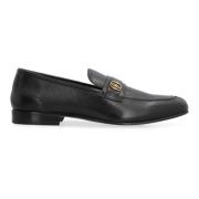 Korrelig Leren Loafers Bally , Black , Heren