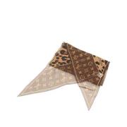 Pre-owned Silk scarves Louis Vuitton Vintage , Brown , Dames